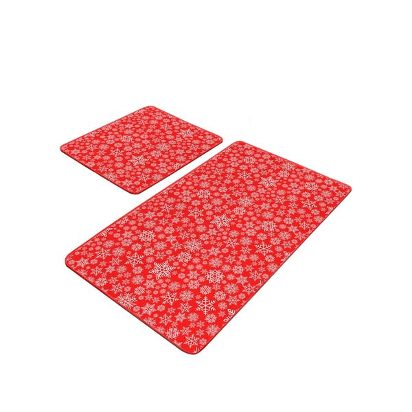 Červené kúpeľňové predložky v súprave 2 ks 60x100 cm – Mila Home