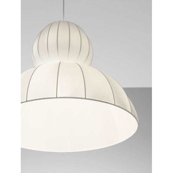 Matne biele látkové závesné svietidlo ø 50 cm Delina – Nova Luce-image-2