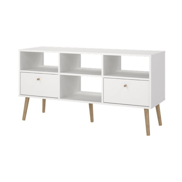 Biely TV stolík 117x61 cm Bodo – Tvilum-image-3