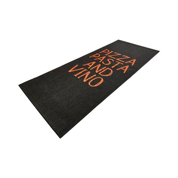 Čierny kuchynský behúň Zala Living Pizza Pasta and Vino, 80 × 200 cm-image-2