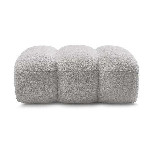 Svetlosivá podnožka z textílie buklé Hippolyte – Bobochic Paris