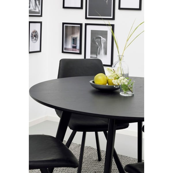 Čierny jedálenský stôl Rowico YuRAi , ∅ 115 cm-image-1