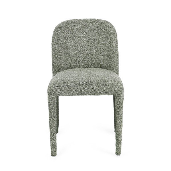 Zelená jedálenská stolička z materiálu bouclé Antara – Bizzotto-image-2