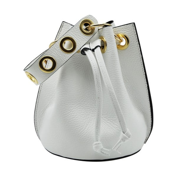 Biela kabelka z pravej kože Andrea Cardone Cantaloupe
