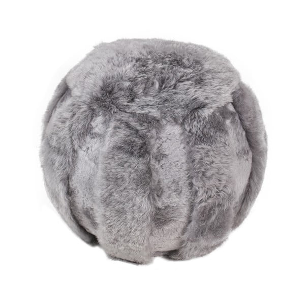 Kožušinový puf Grey Brisa, 35x42 cm