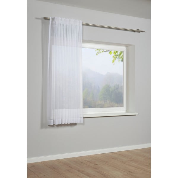 Biela záclona 175x450 cm Voile Uni - Gardinia-image-1