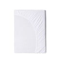 Detská biela bavlnená elastická plachta Good Morning, 60 x 120 cm