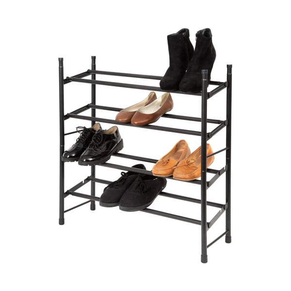 Čierny kovový teleskopický stojan na topánky – Compactor-image-3