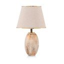 Krémovobiela/v zlatej farbe stolová lampa s textilným tienidlom (výška  50 cm) Yakamoz – Opviq lights