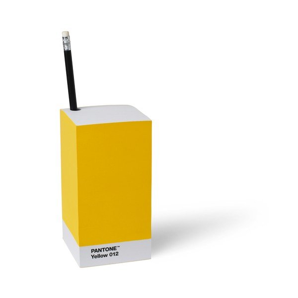 Žltý stojan na ceruzku / poznámkový blok Pantone-image-1