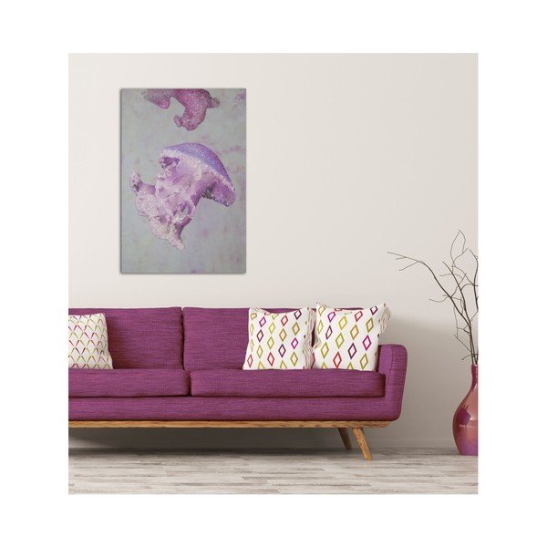 Ručne maľovaný obraz v ráme z borovicového dreva Mauro Ferretti Medusa Purple, 80 × 120 cm-image-4