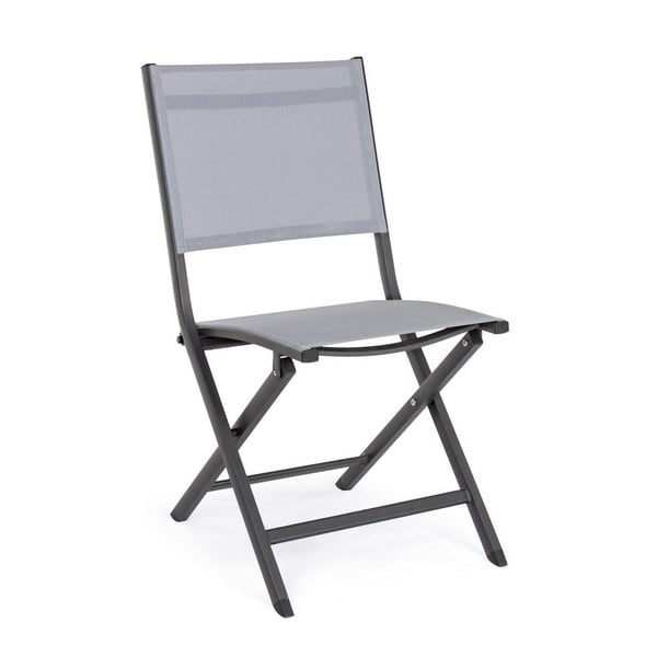 Sivá kovová záhradná stolička Elin – Bizzotto