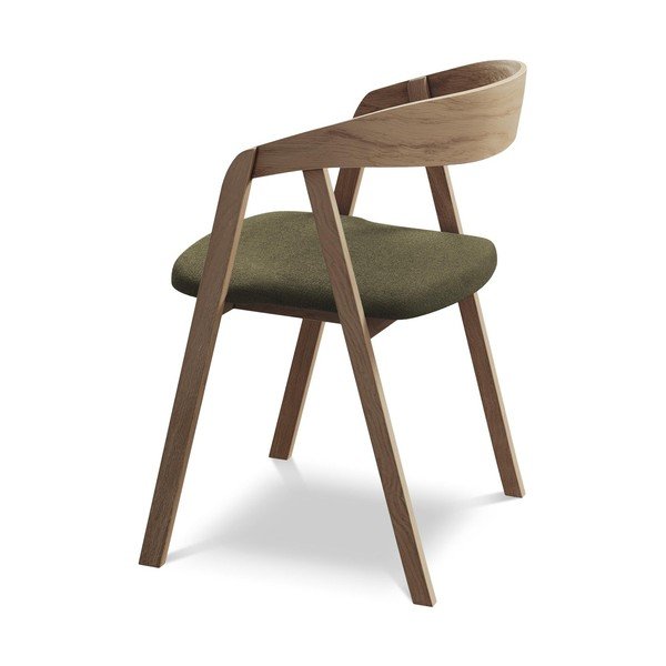 Zelené jedálenské kreslo z masívneho dreva Erika – Makamii-image-3