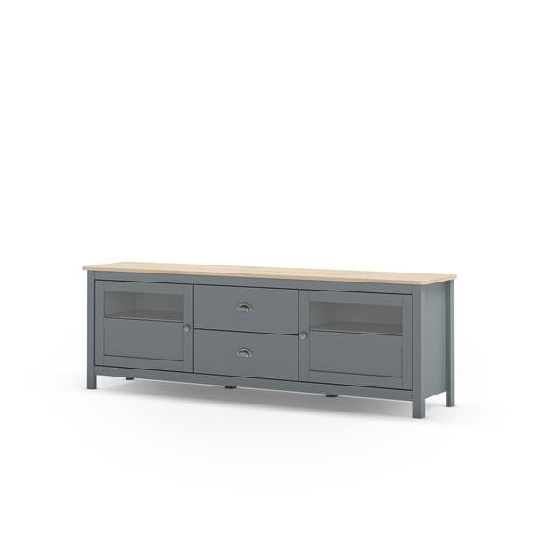 TV stolík sivozelený z borovicového dreva 180x59x40 cm Misti – Marckeric-image-2