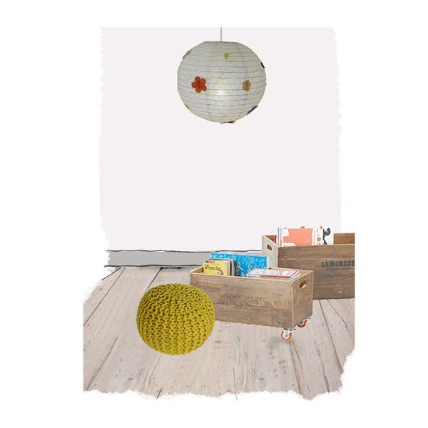 Detský horčicovožltý ručne vyrobený sedací puf Nattiot Lili-image-1