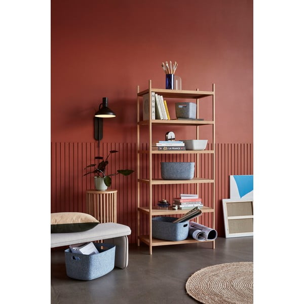 Konzolový stolík z dubového dreva Hübsch Folk, ø 35 cm-image-3