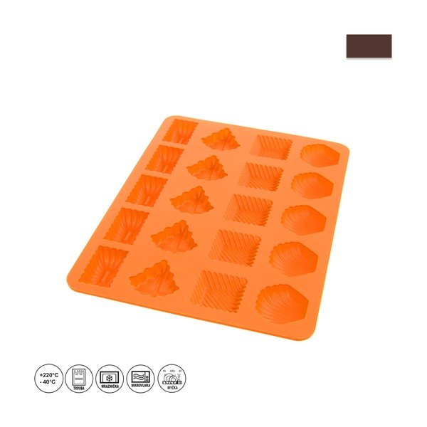 Oranžová silikónová forma na labky Orion