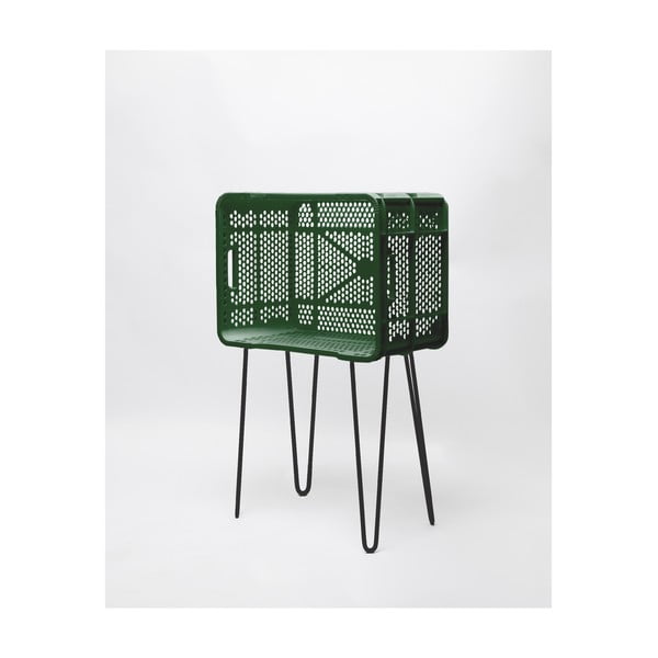 Zelený odkladací stolík z recyklovaného plastu Really Nice Things Eco