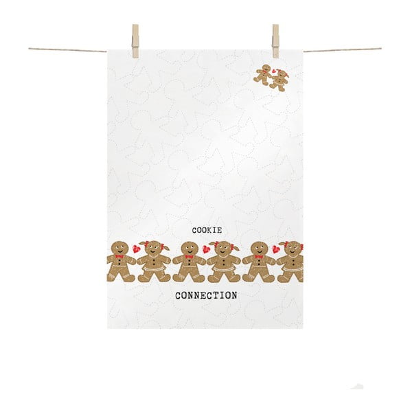 Bavlnená kuchynská utierka s vianočným motívom PPD Cookie Connection, 48 × 68 cm