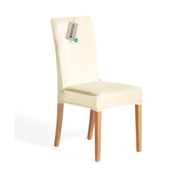 Krémové napínacie poťahy v súprave 4 ks na stoličku 48 cm Sento – Restilo-image-3