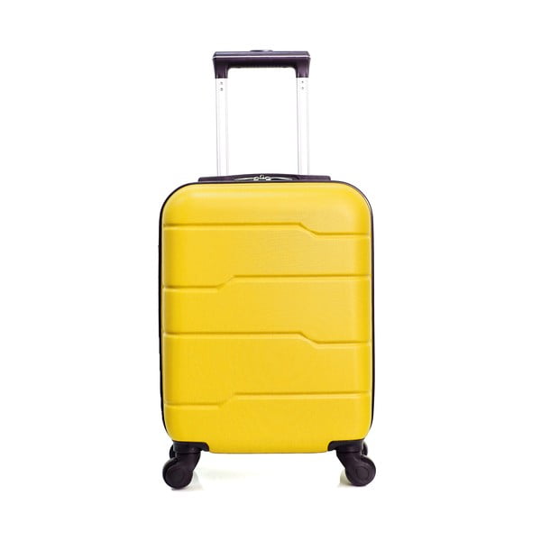 Žltý cestovný kufor na kolieskach Hero Santiago, 30 l