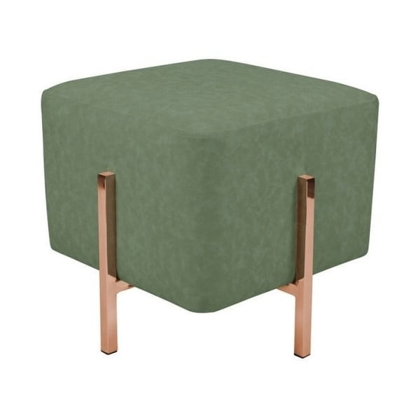 Zelená stolička s nohami v medenej farbe Vivorum Liani