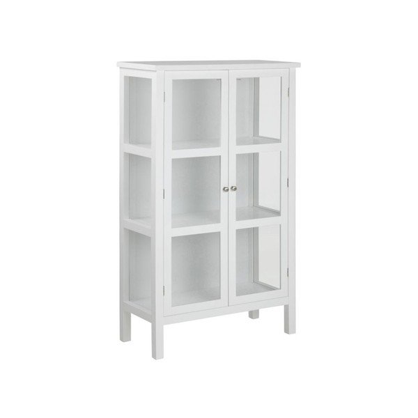 Biela dvojdverová vitrína Actona Eton, výška 136 cm-image-2