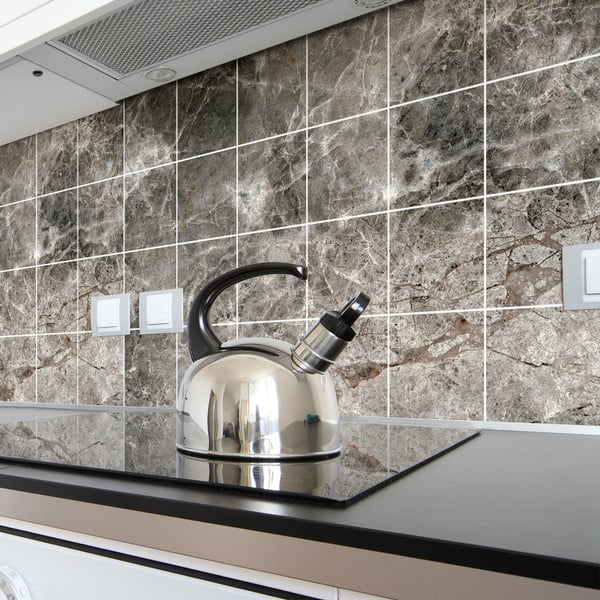 Súprava samolepiek na kachličky 24 ks 15x15 cm Marble Tiles Venezia - Ambiance-image-4