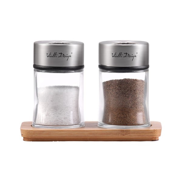 Soľnička a korenička so stojanom Soho – Vialli Design-image-2