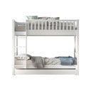 Biela poschodová detská posteľ z borovicového dreva s úložným priestorom 90x200 cm SCOTT – Vipack
