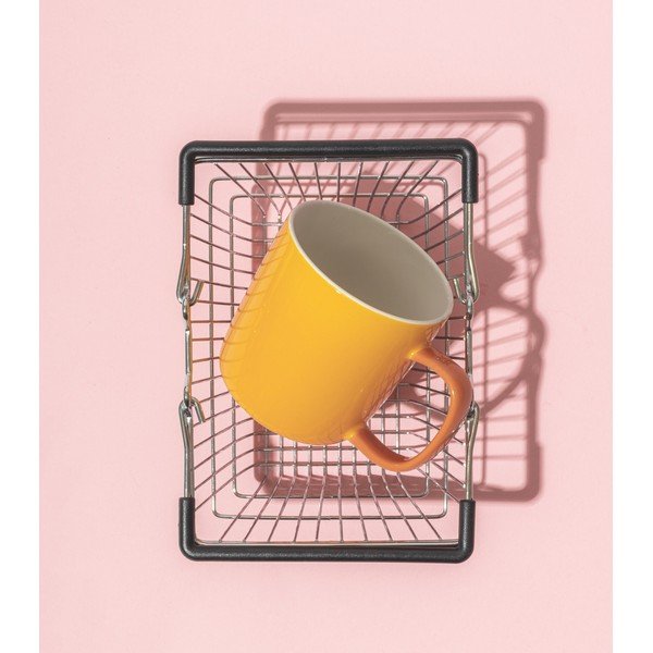 Oranžový hrnček z kostného porcelánu 370 ml Mae – ONA-image-1
