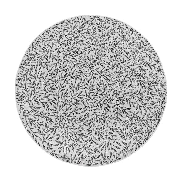 Čierno-biely okrúhly koberec ø 120 cm Twig – Hanse Home