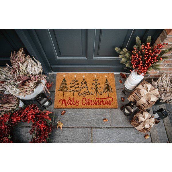 Rohožka s vianočným motívom z kokosového vlákna 40x70 cm Merry Christmas – Hanse Home-image-1
