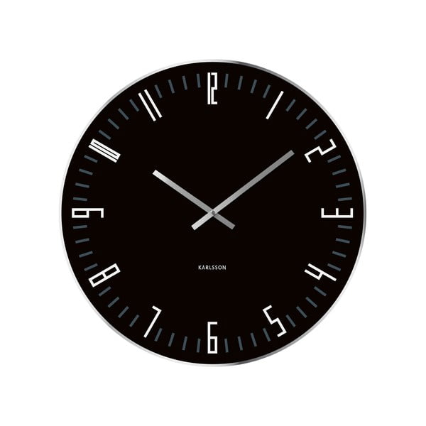 Čierne hodiny Present Time XL Slim