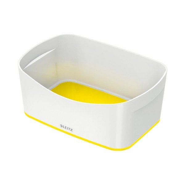 Bielo-žltý plastový úložný box MyBox - Leitz