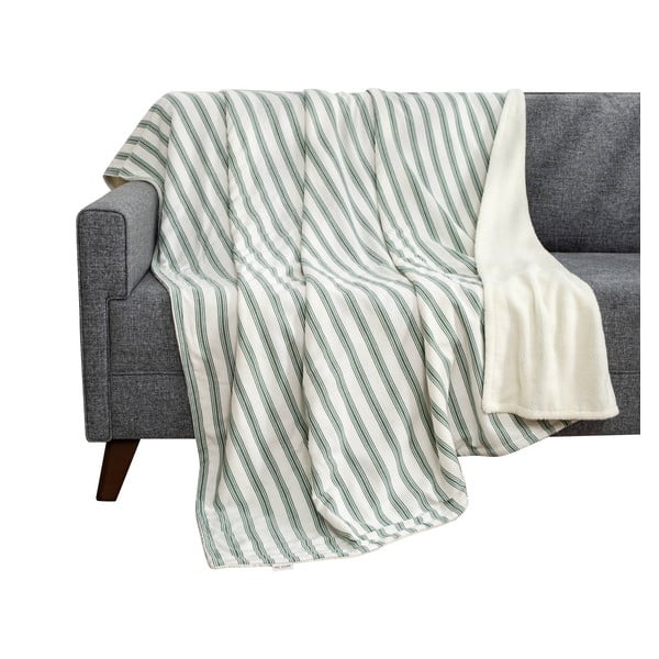 Biela/zelená deka 150x190 cm Soren Wellsoft – Mijolnir