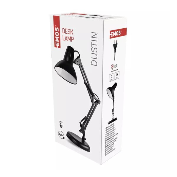 Čierna stolová lampa (výška 46 cm) Dustin - EMOS-image-1