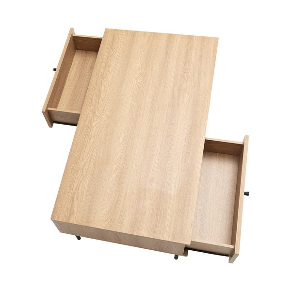 Konferenčný stolík v prírodnej farbe 60x110 cm Pensacola – Unique Furniture-image-3