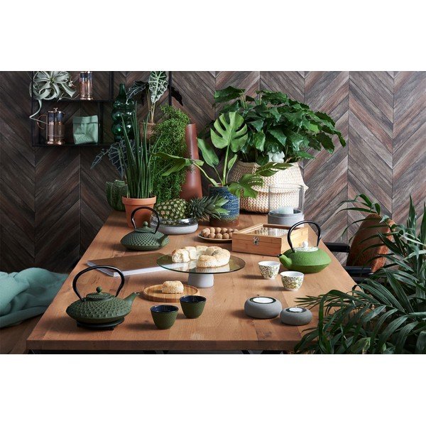 Sada 2 zelených liatinových hrnčekov na čaj Bredemeijer Xilin, ⌀ 7,8 cm-image-1