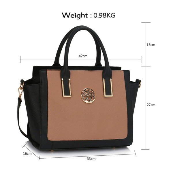 Kabelka L&S Teri Black & Nude-image-1