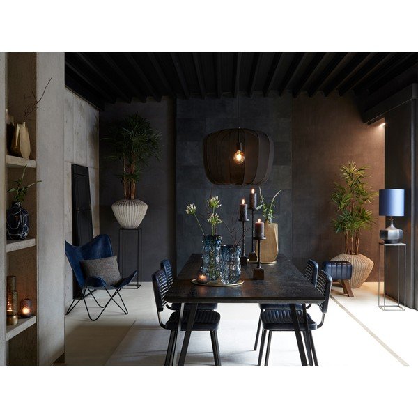 Čierne jedálenské stoličky z imitácie kože v súprave 2 ks Masana – Light & Living-image-1
