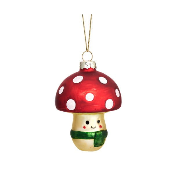 Sklenená vianočná ozdoba Happy Mushroom – Sass & Belle