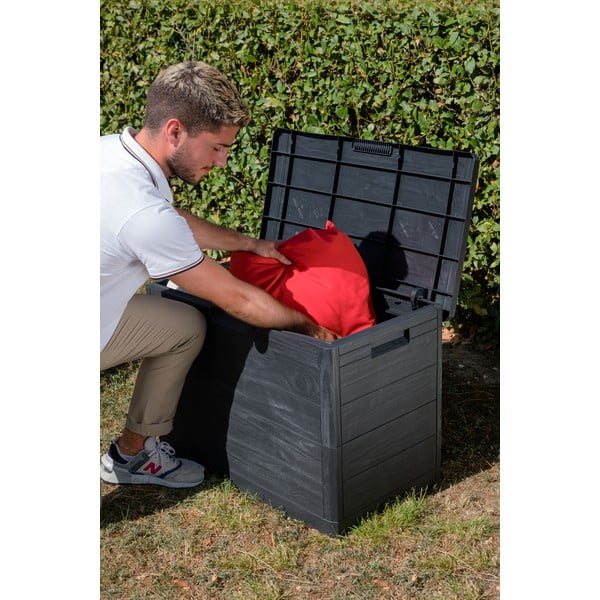 Antracitový záhradný úložný box Woodys – Toomax-image-1