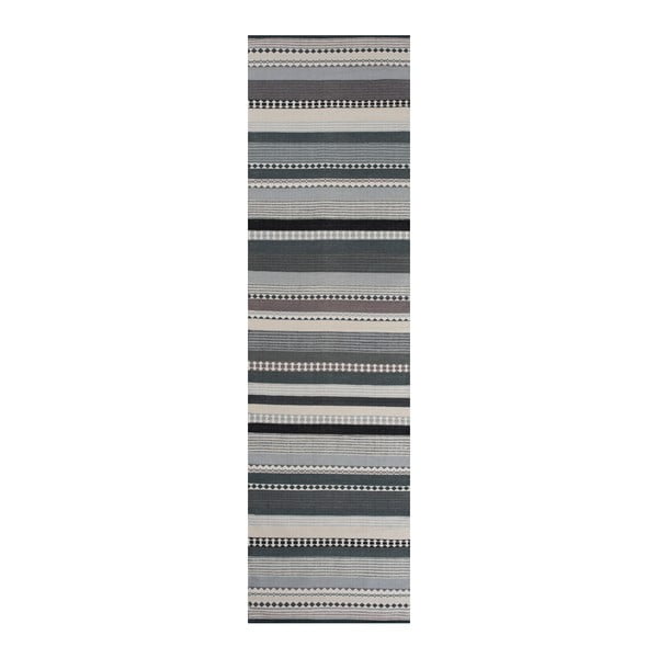Sivý bavlnený koberec Linie Design Hibiscus, 80 x 150 cm