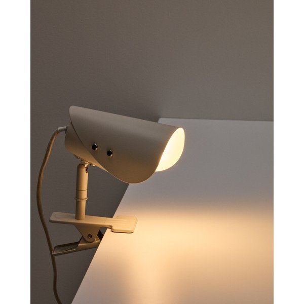 Svetlosivá kovová stolová lampa s klipom (výška  16 cm) Jula – Kave Home-image-2
