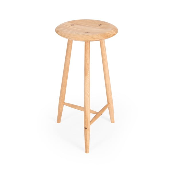 Barová stolička z dubového dreva v prírodnej farbe (výška sedadla 65 cm) Blanc – Gazzda-image-4