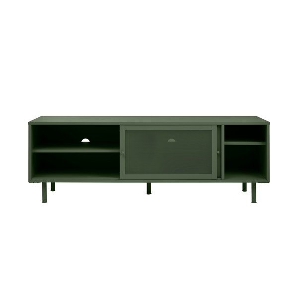 Tmavozelený kovový TV stolík 160x55 cm Veep – Unique Furniture-image-2