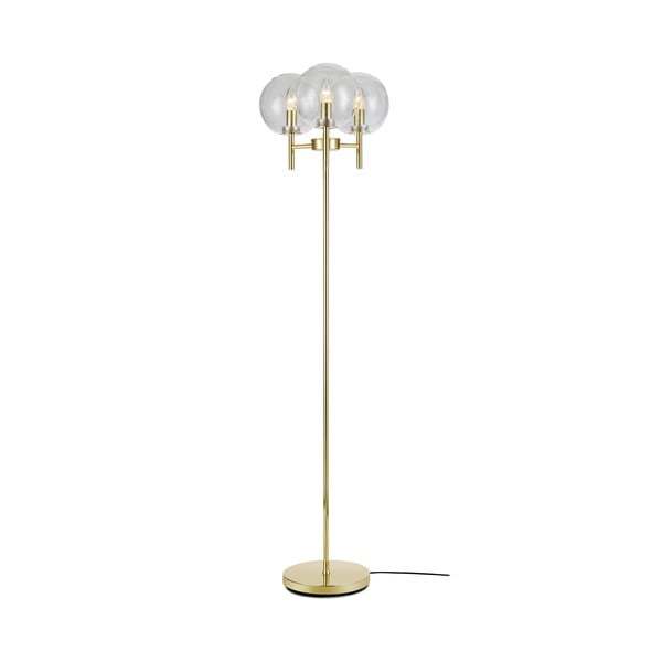Voľne stojacia lampa v zlatej farbe Markslöjd Crown Floor 3L, výška 1,47 cm