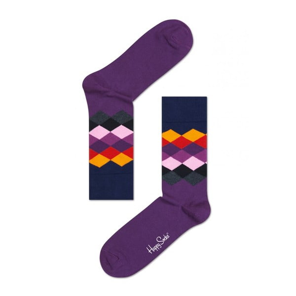 Ponožky Happy Socks Purple Zig Zag, veľ. 36-40