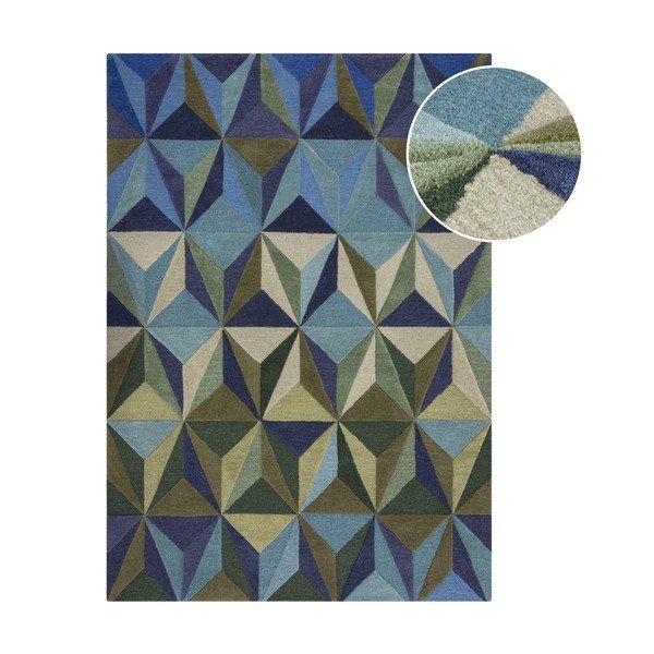 Modrý vlnený koberec 160x230 cm Reverie – Flair Rugs